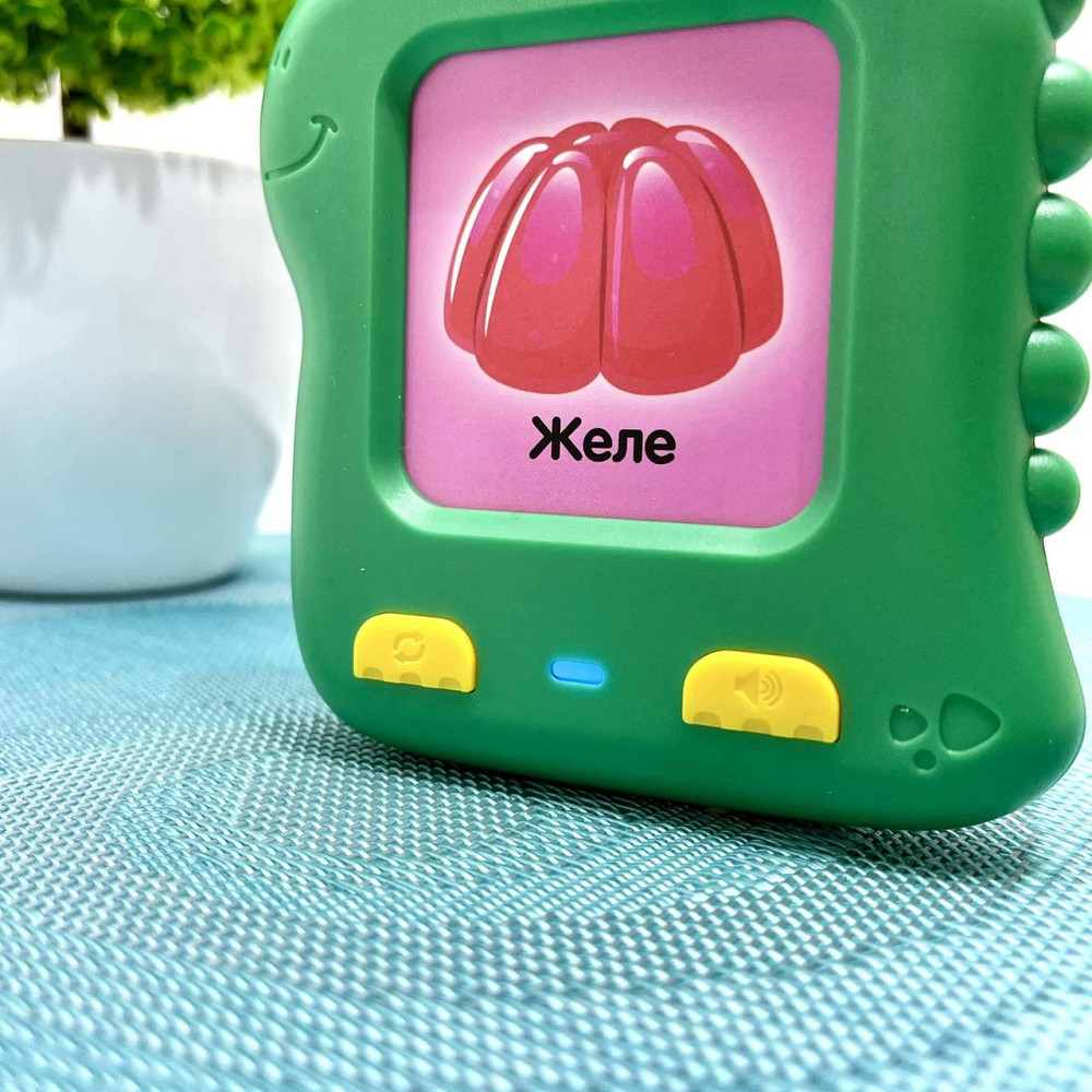 Гра-картридер навчальна Limo Toy Динозаврик Словознайка 117 карток укр мова Зелений (SK 0063 ABC) Чернігів - фото 7