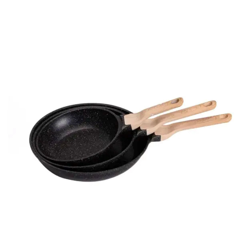 MGC Набір з 3 алюмінієвих сковорідок з товстим дном MGC Чорний HP-4-410B Київ - фото 2