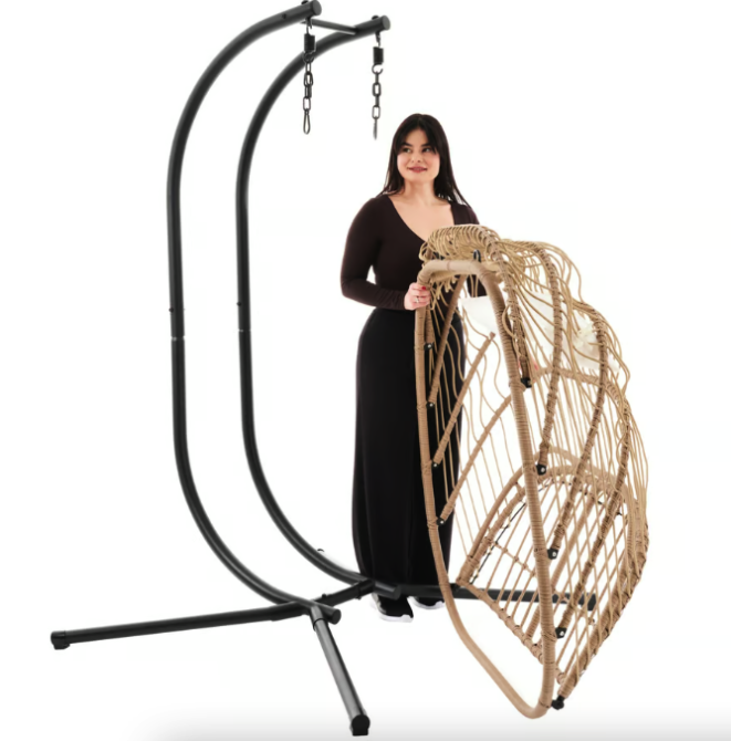 Підвісне крісло-кокон Di Volio Rona двомісне бежевий Киев - изображение 4