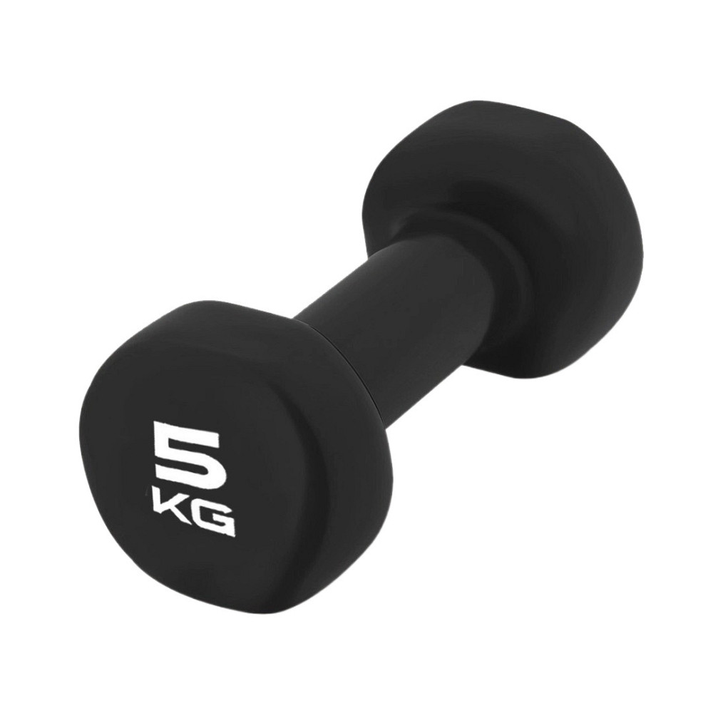 Гантель вінілова PowerPlay 4125 Achilles 5 кг. Чорна (1шт.) Кам'янське - фото 1