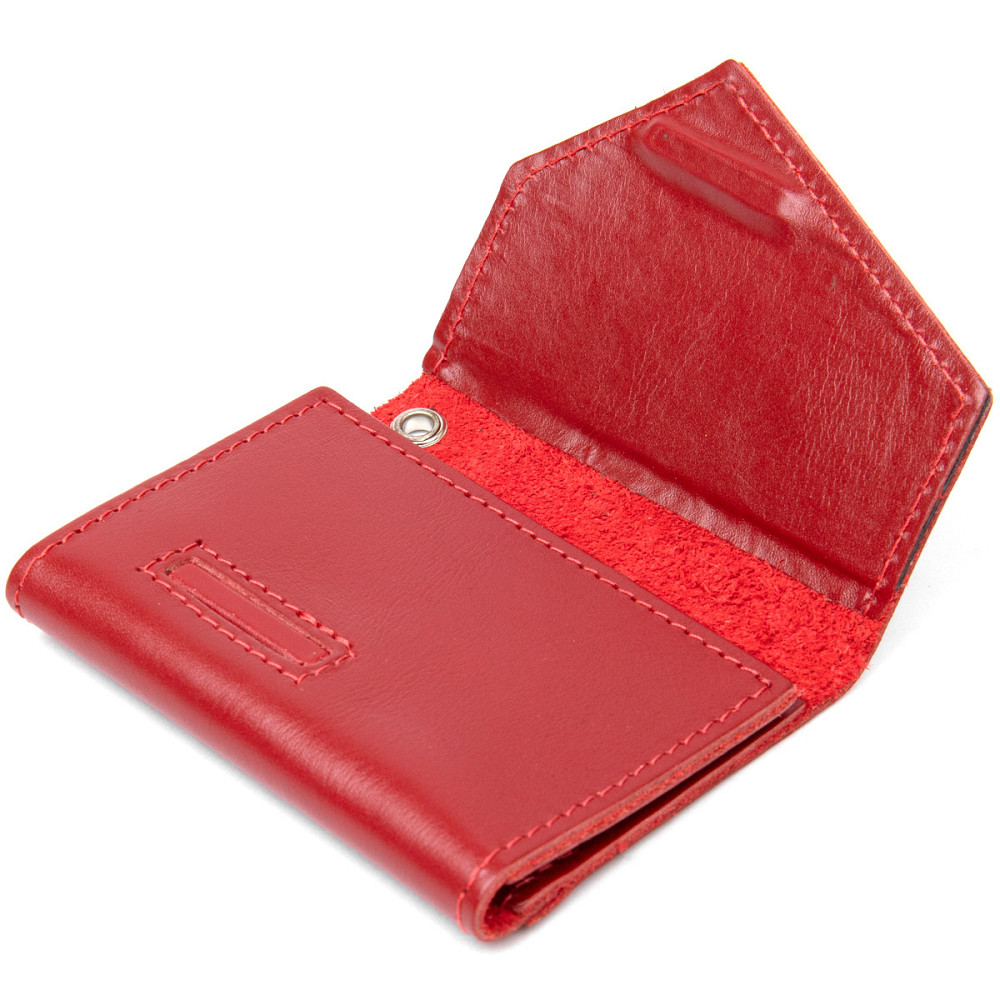 Шкіряна компактна ключниця GRANDE PELLE 11395 Червоний Київ - фото 5