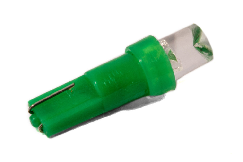 Світлодіодна лампа AllLight T5 LED (W1,2W) W2x4,6d панель приладів, кнопка GREEN 12V Харьков - изображение 2