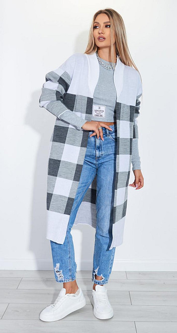 Кардиган в клетку (42-44) Киев - изображение 1