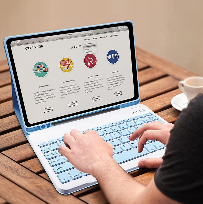 Чохол з Bluetooth клавіатурою для Samsung Galaxy Tab S6 Lite 10.4”2024/2022/2020 (SM-P625/P620/P610/P615/P613/P619) з Німеччини Дніпро - фото 7