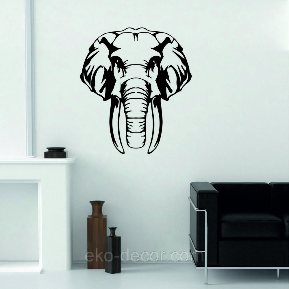 Декоративне настінне Панно  «Слон» , Декор на стіну 70*61 см, Чорний Київ - фото 8