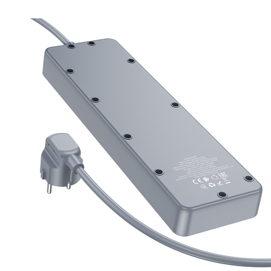 Мережевий подовжувач BOROFONE BAC4A Lord 5 position socket(1C3A)(EU) Black Київ