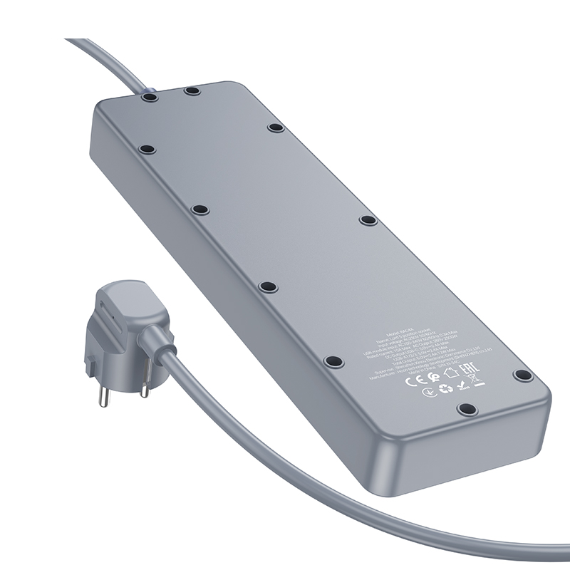 Мережевий подовжувач BOROFONE BAC4A Lord 5 position socket(1C3A)(EU) Black Київ - фото 1