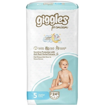 Підгузки Giggles Premium 5 Junior 11-25 кг 24 шт (8680131206919) Вінниця - фото 1