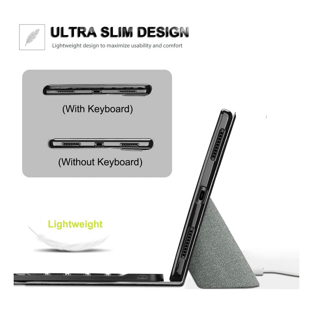 Чохол з клавіатурою Wineecy для Google Pixel Tablet 11 2023 UK розкладка Bluetooth магнітне кріплення з USB кабелем Київ - фото 8