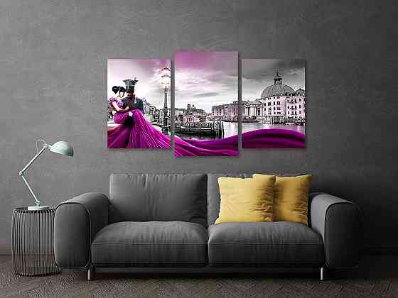 Модульная картина в гостиную / спальню Закохані   Art-599_3 Киев