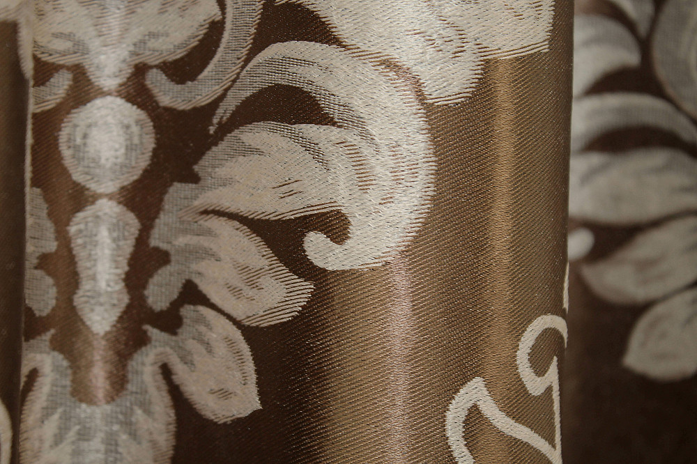 Комплект готовых штор VR-Textil Блэкаут-софт Корона № 1278ш(А) Коричневый с капучино 150х270 см 2шт (33-0124) Киев - изображение 8