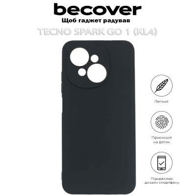 Чохол до мобільного телефона BeCover Tecno Spark Go 1 (KL4) Black (712753) Вінниця - фото 8