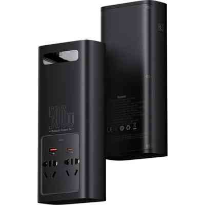 Автомобильный инвертор 12V/220V 500W Super Si Power Inverter CN/EU Black Baseus (CGNB000101) Винница