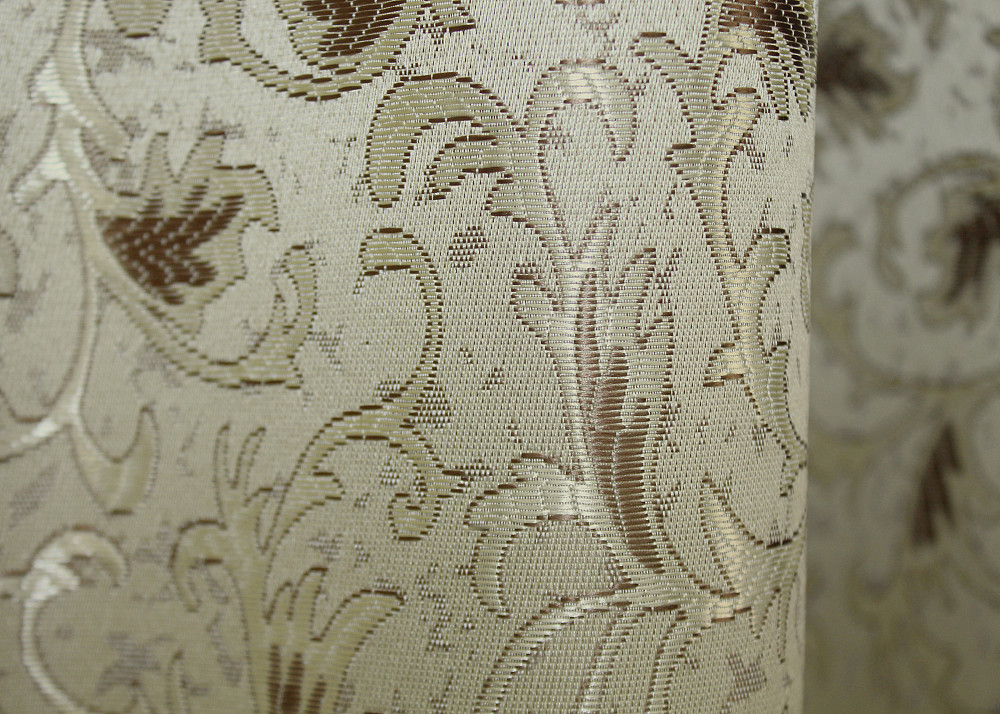 Комплект готових штор VR-Textil Жакард № 1585ш Бежевий 140х270 см 2 шт (33-0456) Киев - изображение 7