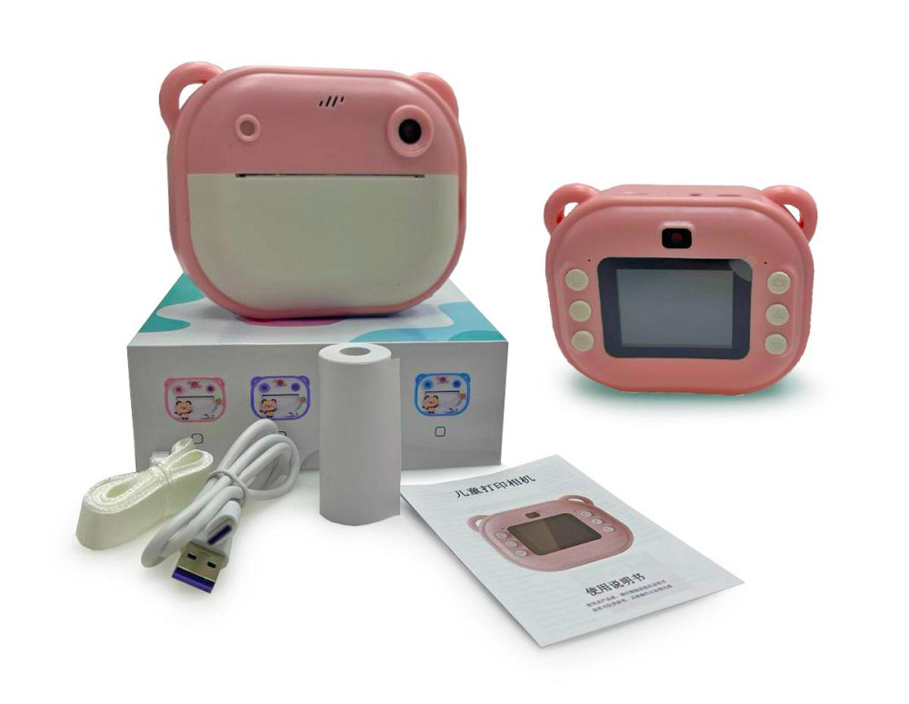 Дитячий рожевий фотоапарат з моментальною печаткою - Знімай, друкуй та радуйся! Одеса - фото 1