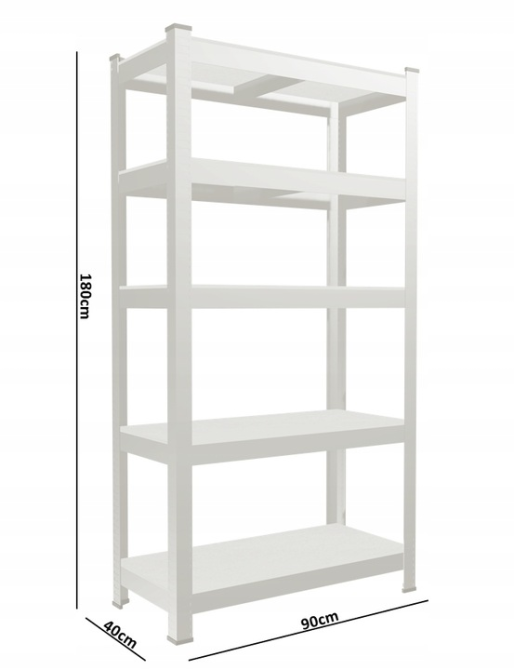 Стеллаж металлический 180х90х40 см 5 полок, погрузка - 175 кг на полку (Черный) Киев - изображение 7