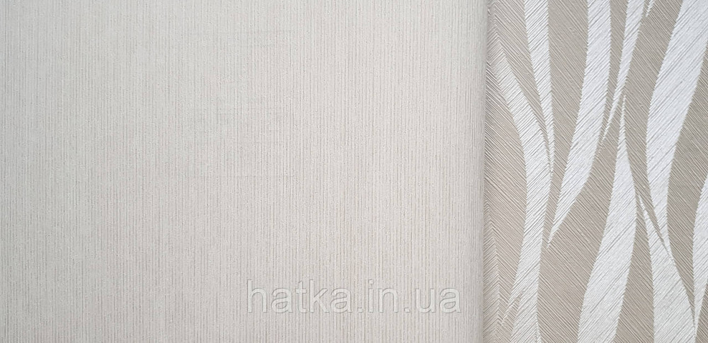 Шпалери вініл на флізеліні Grandeco Time метрові однотонні тонка смужка кремові коричневі Київ - фото 2
