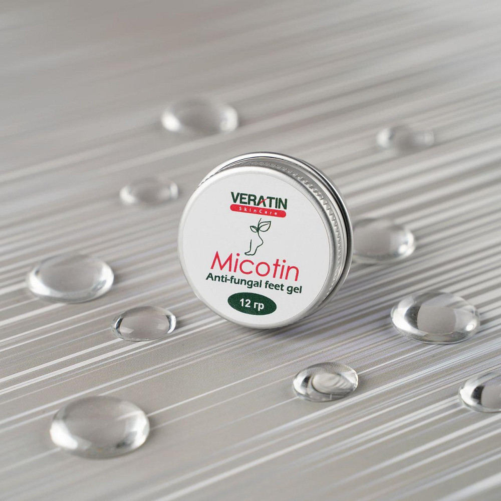 Гель противогрибковый для кожи и ногтей Micotin Anti-fungal feet gel(Микотин),Flosvita, Veratin Skin Care, 12г. банка Харьков - изображение 2