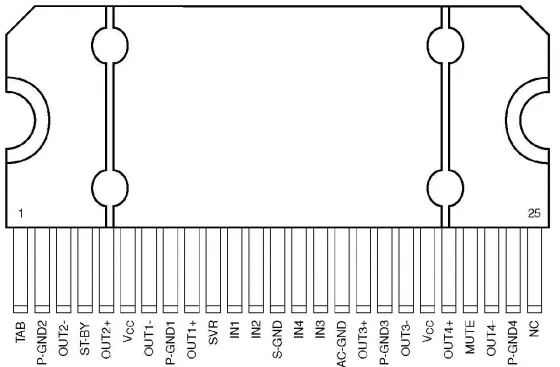 Усилитель низкой частоты TDA7388 Киев