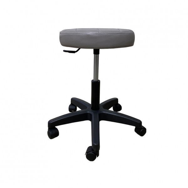 Стілець для майстра без спинки Йола на чорній ніжці Сірий Київ - фото 1