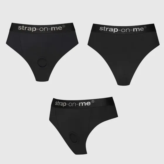 Трусики с фиксацией дилдо Strap-On-Me Harness Lingerie Idole - XS - Black Львов