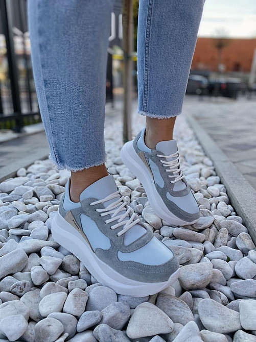 First Кросівки жіночі First 1907 блакитні (весна-осінь, шкіра натуральна) (4504) Коломыя - изображение 2