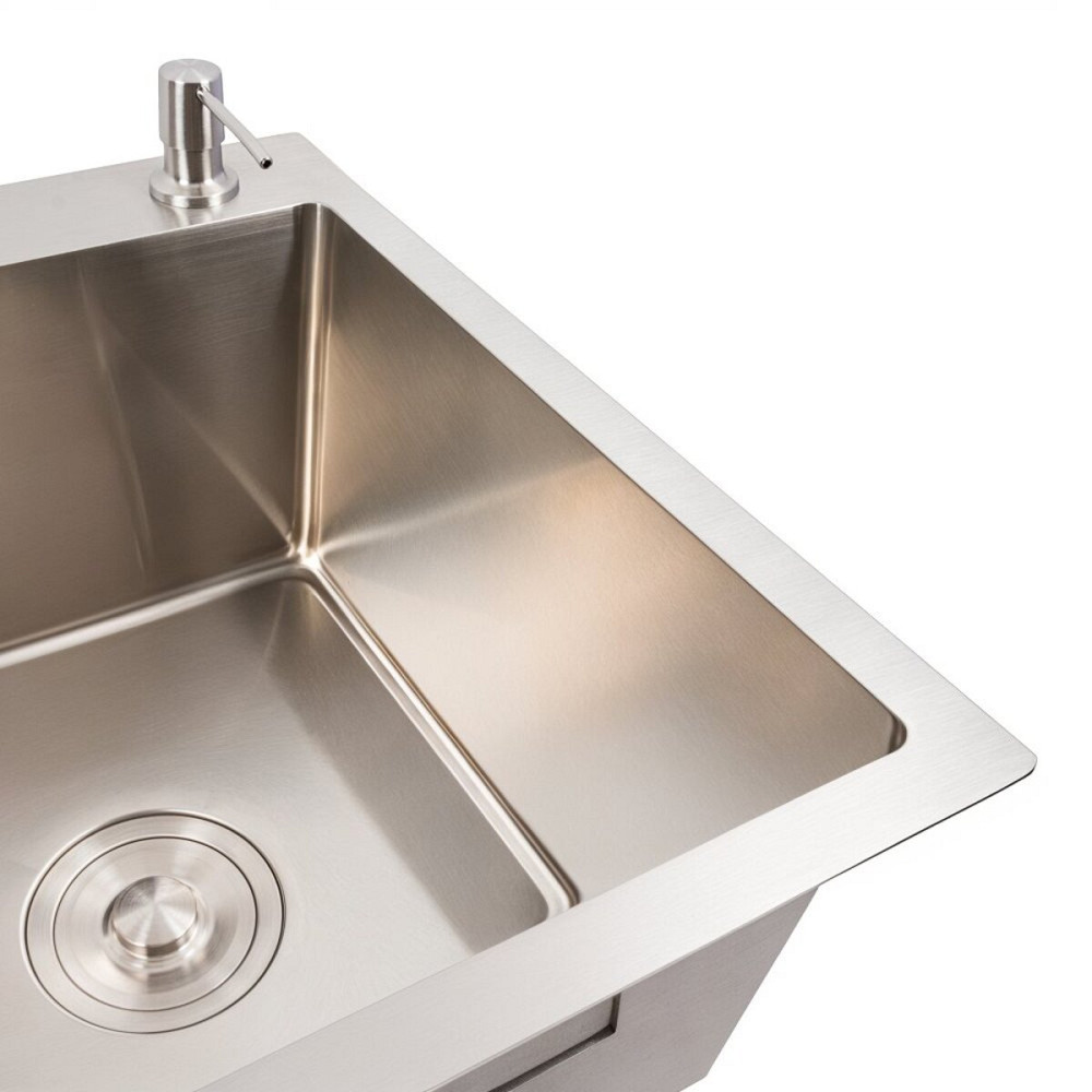 VALESO Кухонна мийка нержавійка CM 78*48 VALESO Handmade на дві чаші (круглий сифон, 3.0/0.8) Коломия - фото 3