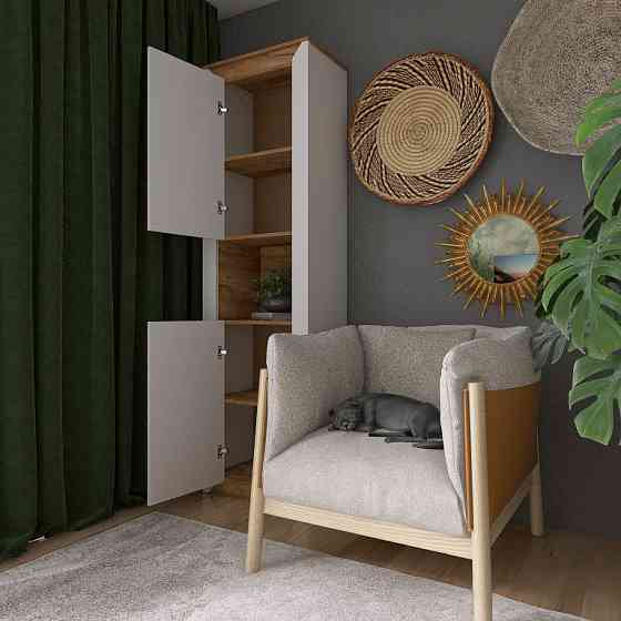 Пенал открытий Эверест Нордик-600 Белый + Дуб крафт золотой (DTM-5533) Днепр