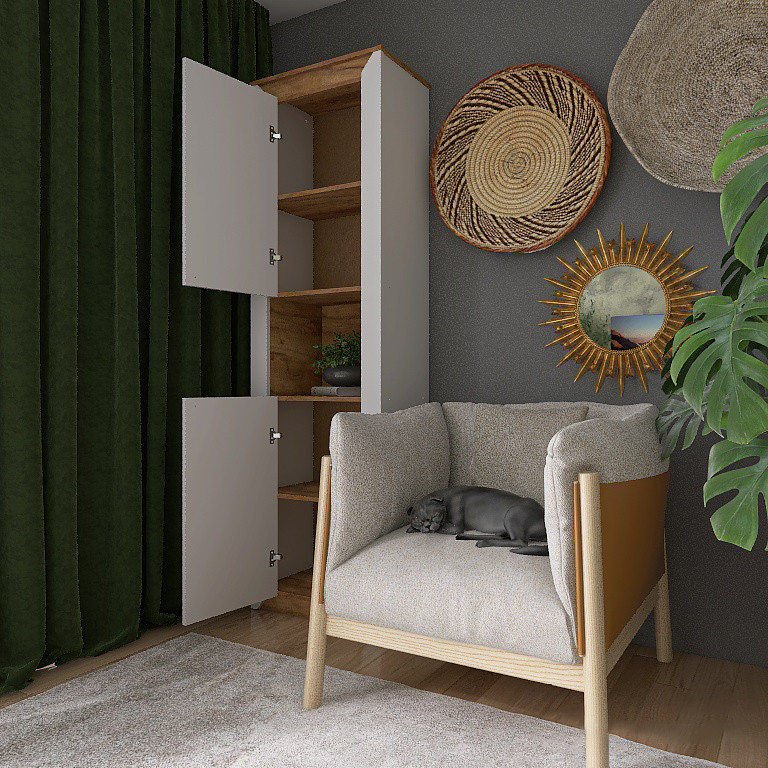 Пенал відкритий Еверест Нордік-600 Білий + Дуб крафт золотий (DTM-5533) Дніпро - фото 5