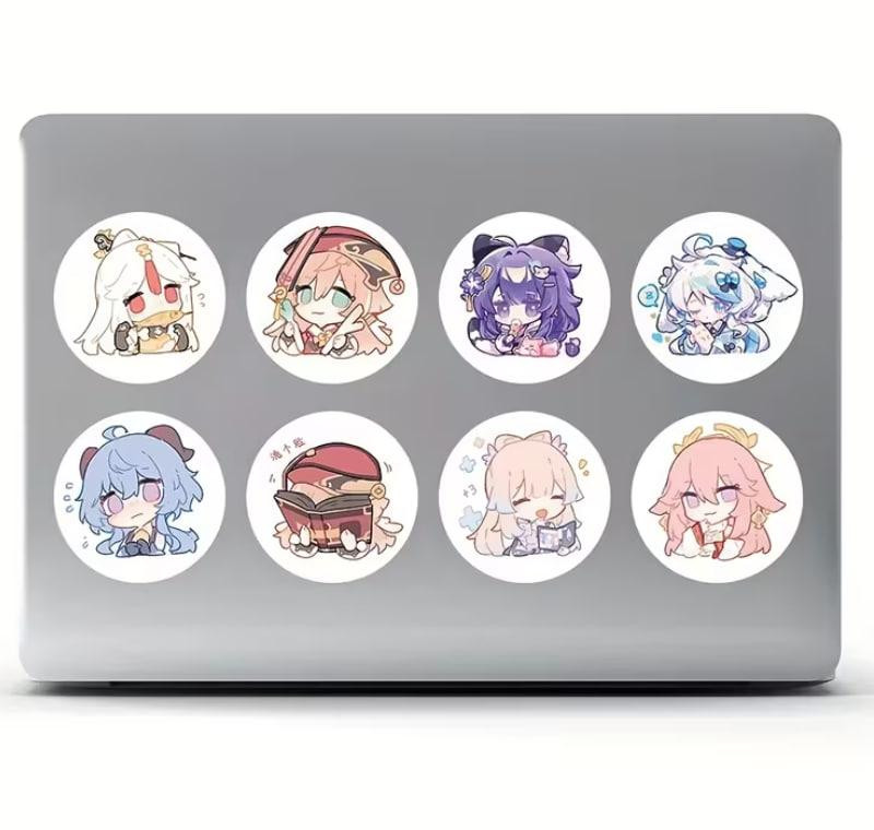 Набор наклеек Genshin Impact – 500 шт (14 дизайнов) мультяшных наклеек в рулоне Киев - изображение 13