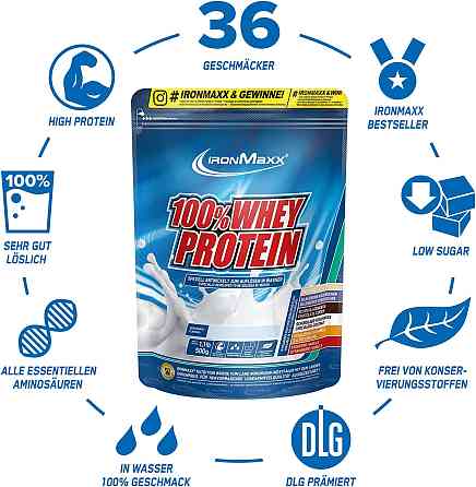 Протеин Ironmaxx 100% Whey Protein 500 g (Cookie's & Cream) Луцк