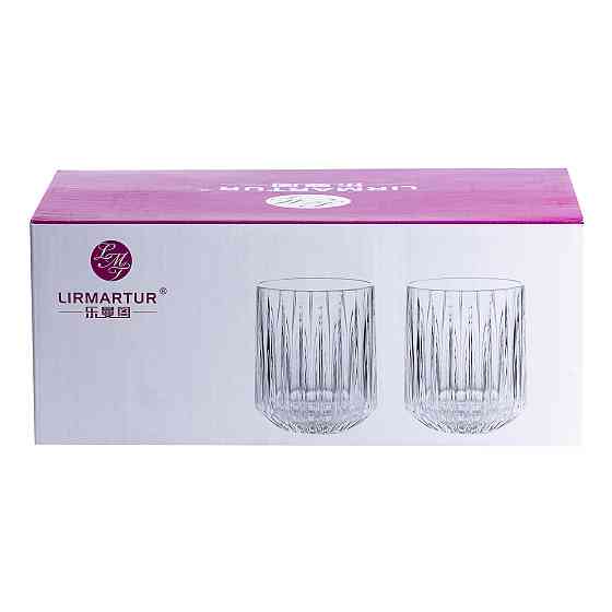 Набір прозорих склянок з золотим обідком, 6 шт. Київ