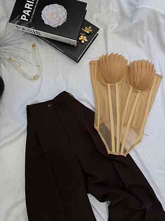 Женские базовые брюки палаццо костюмка Шоколадный, 50/52 Одесса