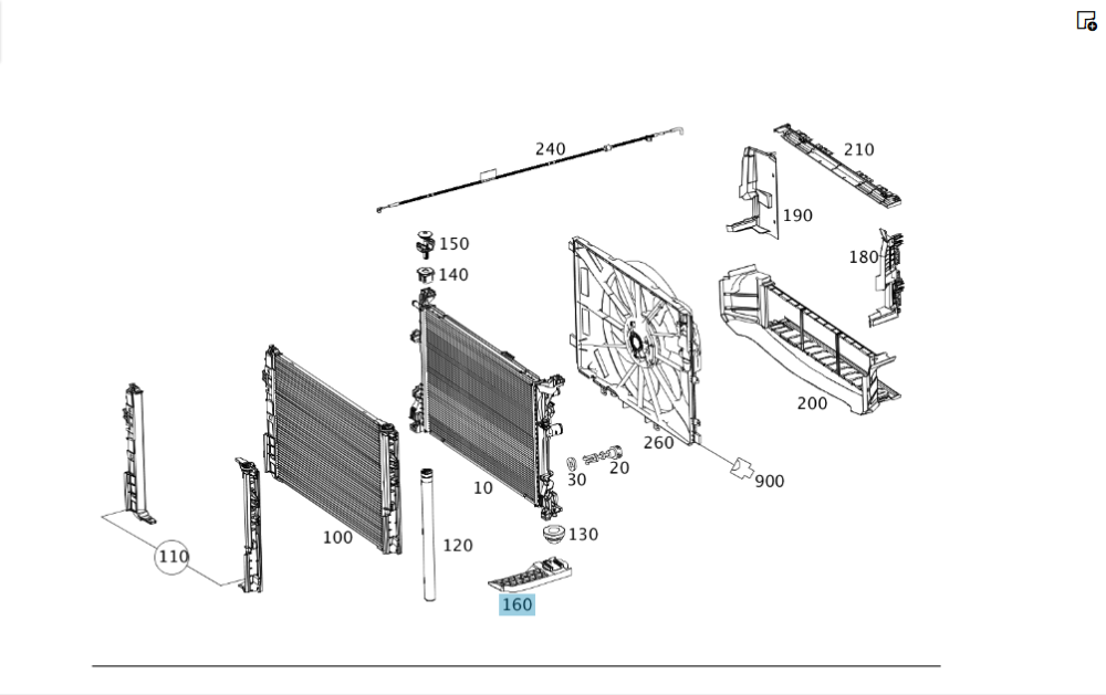 Mercedes-Benz  A2465040240 Утримувач радіатора правий нижній CLA Shooting Brake X117 CLA C117 GLA X156 A-class W176 B-class W242 B-class W246 Одесса - изображение 2