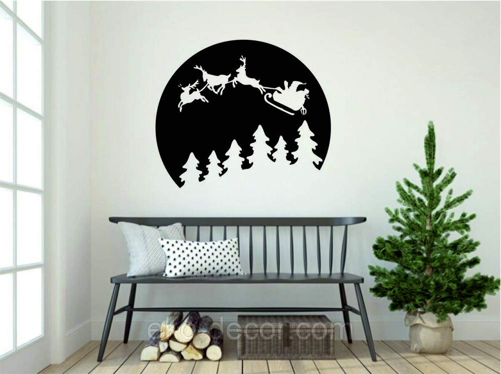 Декоративное настенное Панно «Новый год», Декор на стену 90*76 см, Чёрный Киев - изображение 7