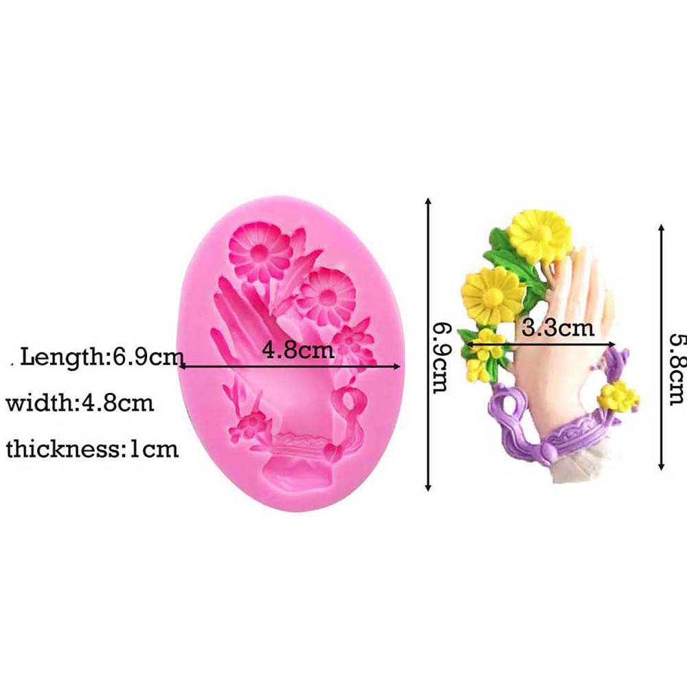 Молд силиконовый Рука 48 на 69 мм розовый Киев - изображение 2
