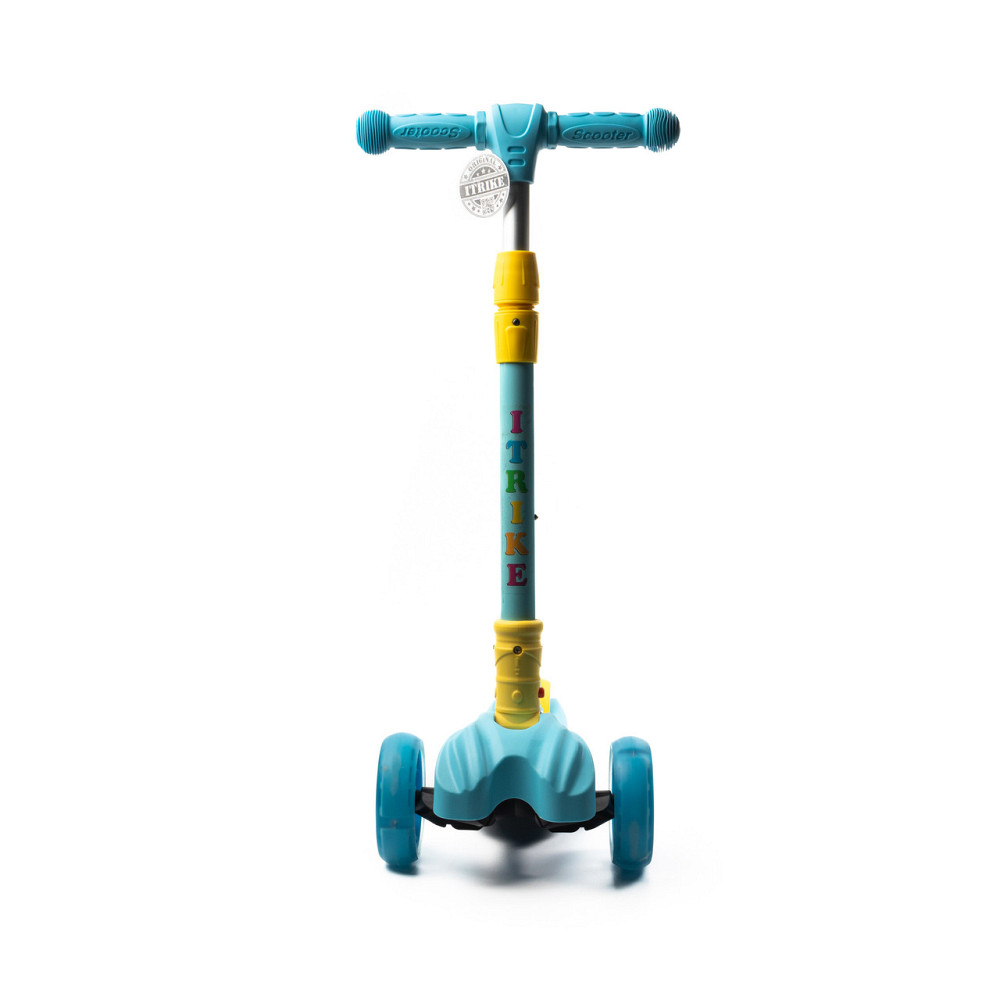 Самокат детский трехколесный складной iTrike Maxi JR 3-060-11-BL с подсветкой колес Розовый Каменец-Подольский - изображение 4