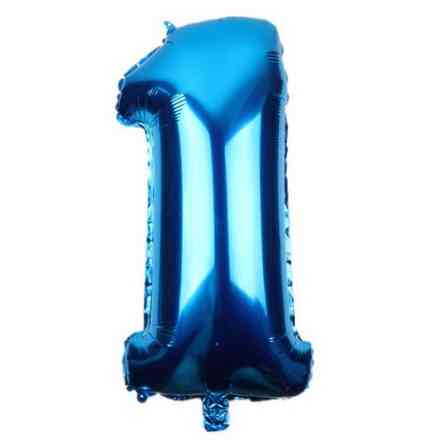 Кулька цифра 1 фольгована 32 дюйма блакитний Київ