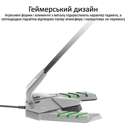 Микрофон Vertux Streamer-3 LED USB Grey (streamer-3.grey) Винница - изображение 3