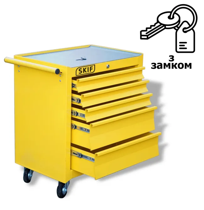 Инструментальная тележка СКИФ 24″ (620 мм, 5 ящиков) Харьков - изображение 2