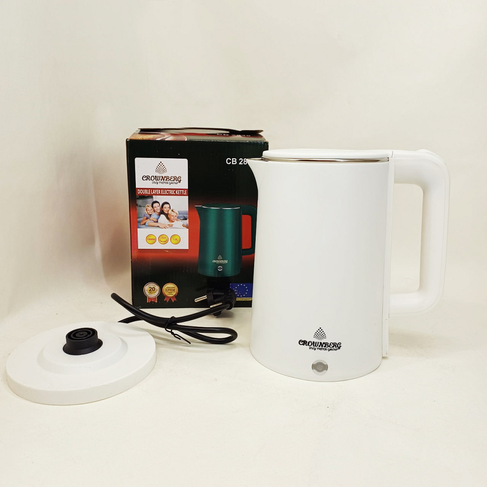 Електрочайник Crownberg CB-2845 дисковий 1.8л 1800Вт White BW-31 Івано-Франківськ - фото 5