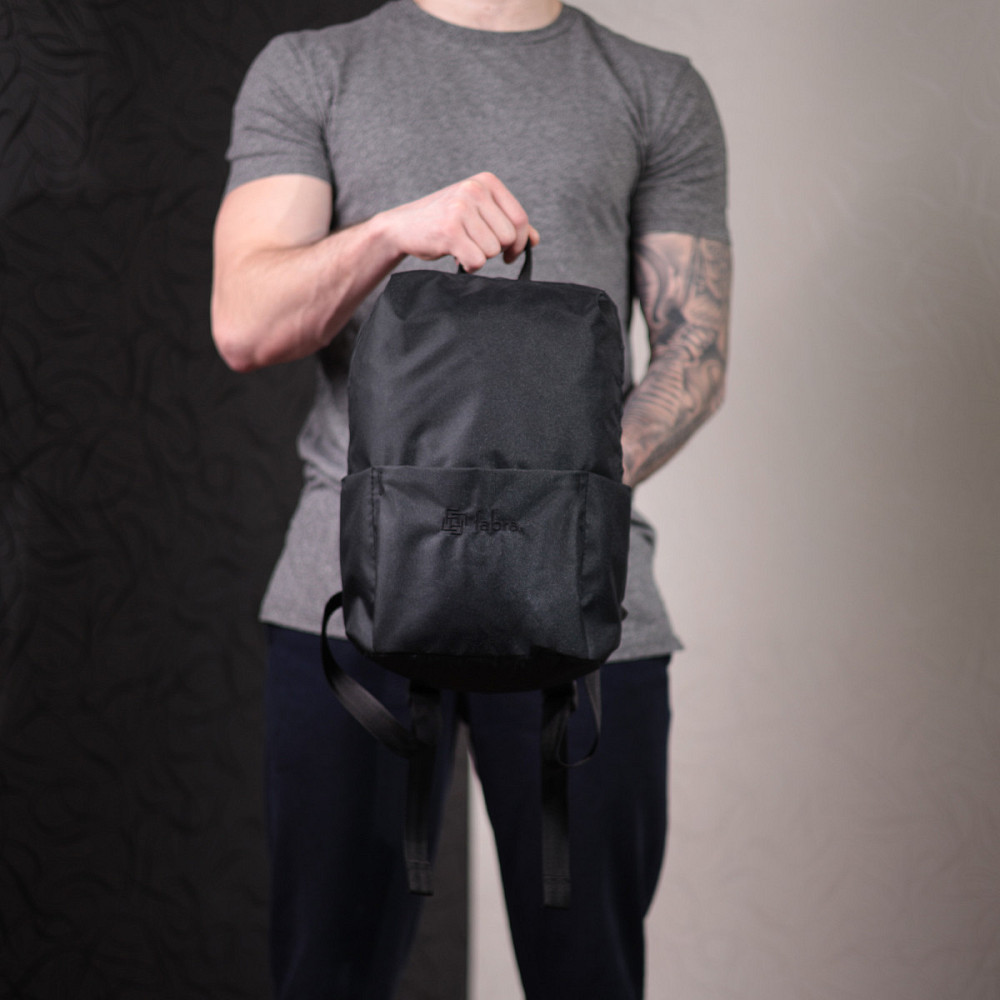 Городской стильный рюкзак из качественного полиэстера FABRA 22584 Черный Киев - изображение 2