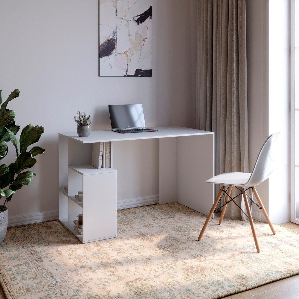 Cтіл письмовий з полицями М-ЗОН Джеко 1200/3 Німфея Альба (MZN-031022) Львів - фото 1