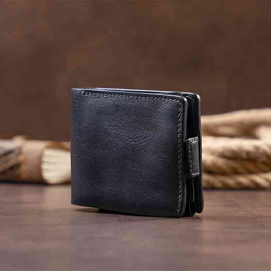 Функциональное тонкое портмоне GRANDE PELLE 11323 Синее Киев