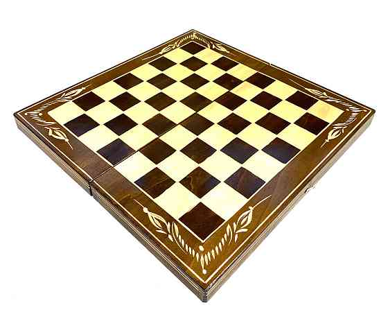 Шахматы, шашки, нарды, шахматная доска для игор 3 в 1 из натурального дерева размер 38.5х38.5 см (L) Каменец-Подольский