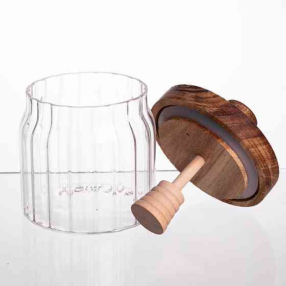 Медовниця скляна з кришкою і ложкою 320 (мл) 64486-4 Київ