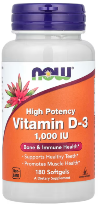 Витамин Д-3 высокоэффективный Now Foods Vitamin D-3 180 капс Киев - изображение 1