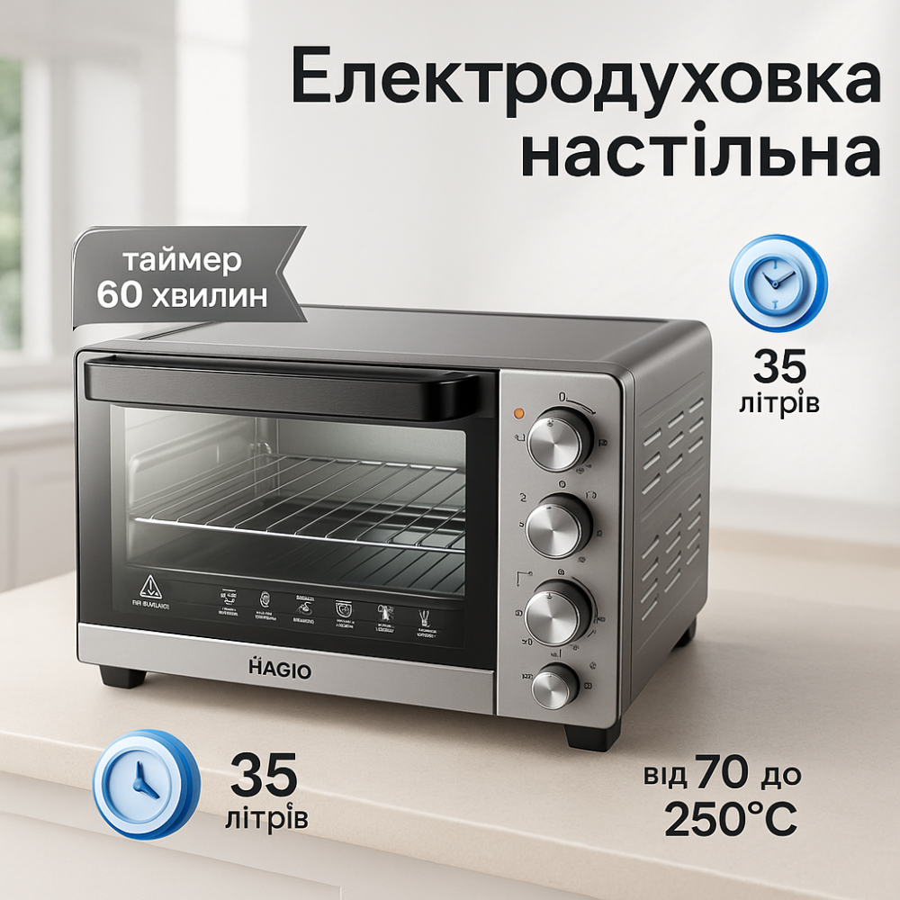 Електродуховки настільні, Духовка електрична для дому, Піч духовка для приготування їжі ZW-75 Львів - фото 2
