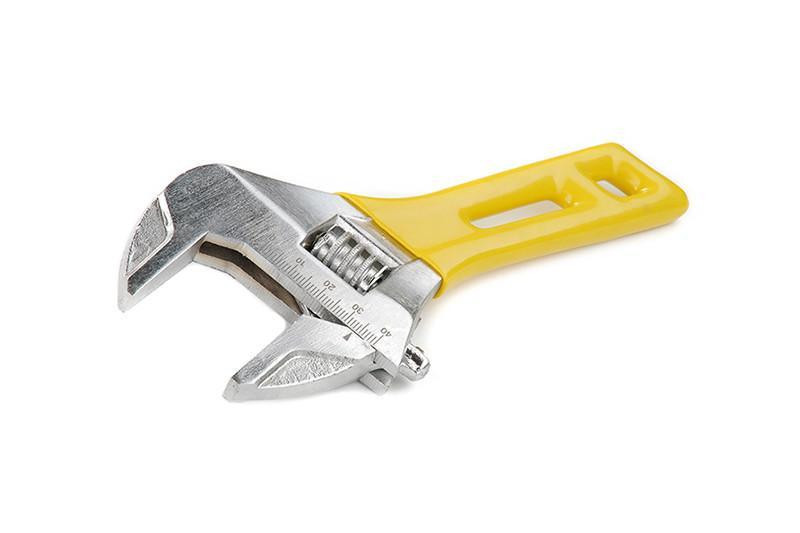 Ключ разводной CrV 0-34/140мм укороченный прорезиненный (Сила) Харьков - изображение 1