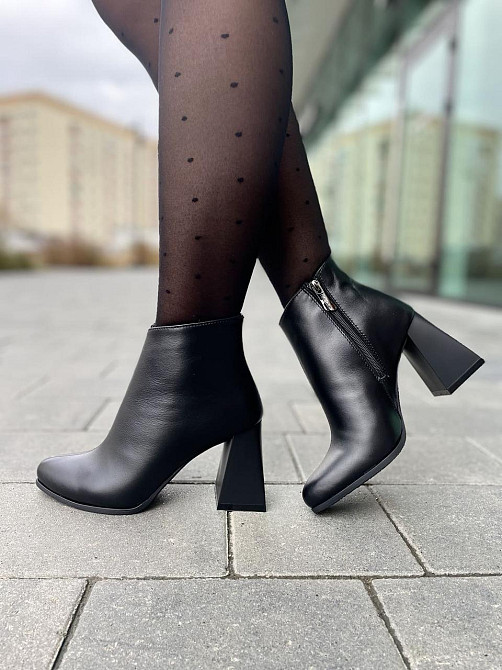 Nivelle Жіночі черевики NIVELLE чорні натуральна шкіра висота 10см каблук 8см 35р. (8016/8018-8 Коломыя - изображение 10